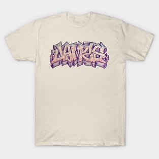 JAMES - GRAFFITI NAME by PHECK T-Shirt